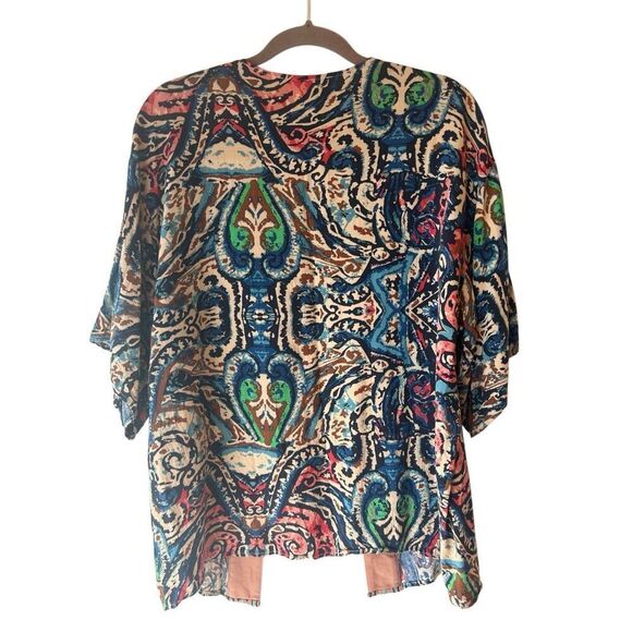 Flying Tomato Boho Kimono embroidered sz M - L colorful - Picture 2 of 6